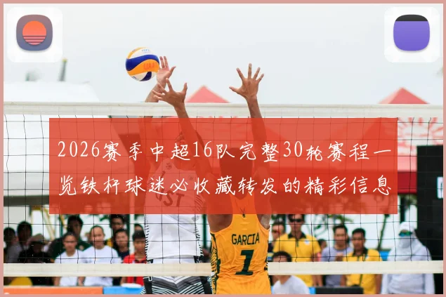 2026赛季中超16队完整30轮赛程一览铁杆球迷必收藏转发的精彩信息