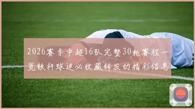 2026赛季中超16队完整30轮赛程一览铁杆球迷必收藏转发的精彩信息
