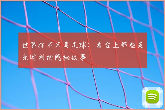 世界杯不只是足球：看台上那些走光时刻的隐秘故事